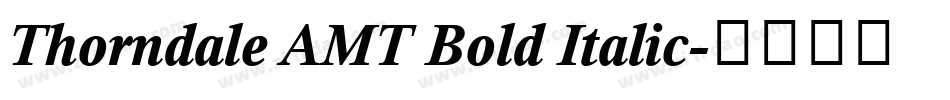 Thorndale AMT Bold Italic字体转换